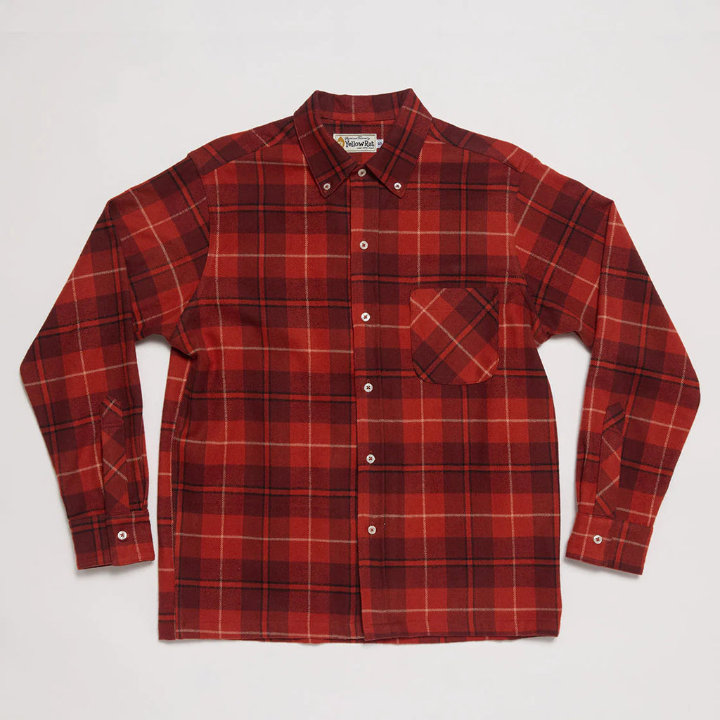 Flannel Shirt - Brick Red - YELLOW RAT PRODUCTIONS