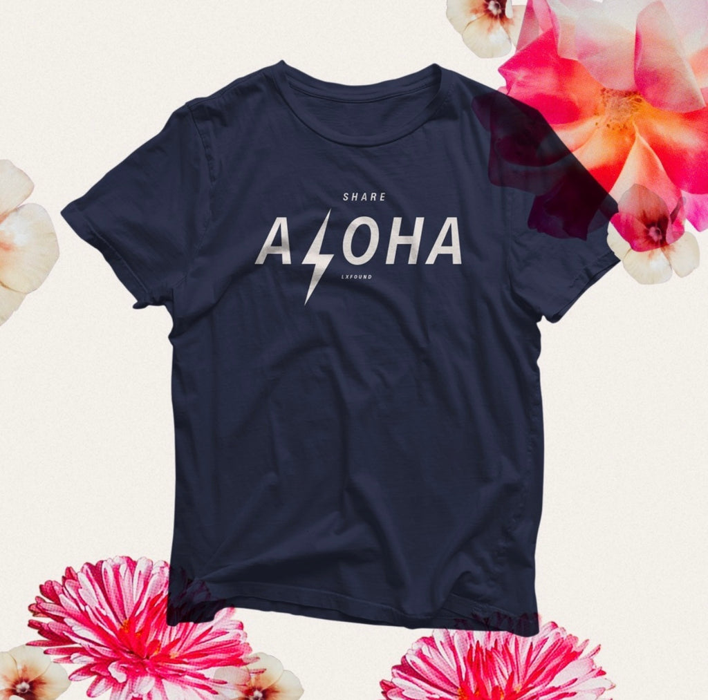 Share Aloha Bolt (Blue) T-Shirt / LXST & FOUND