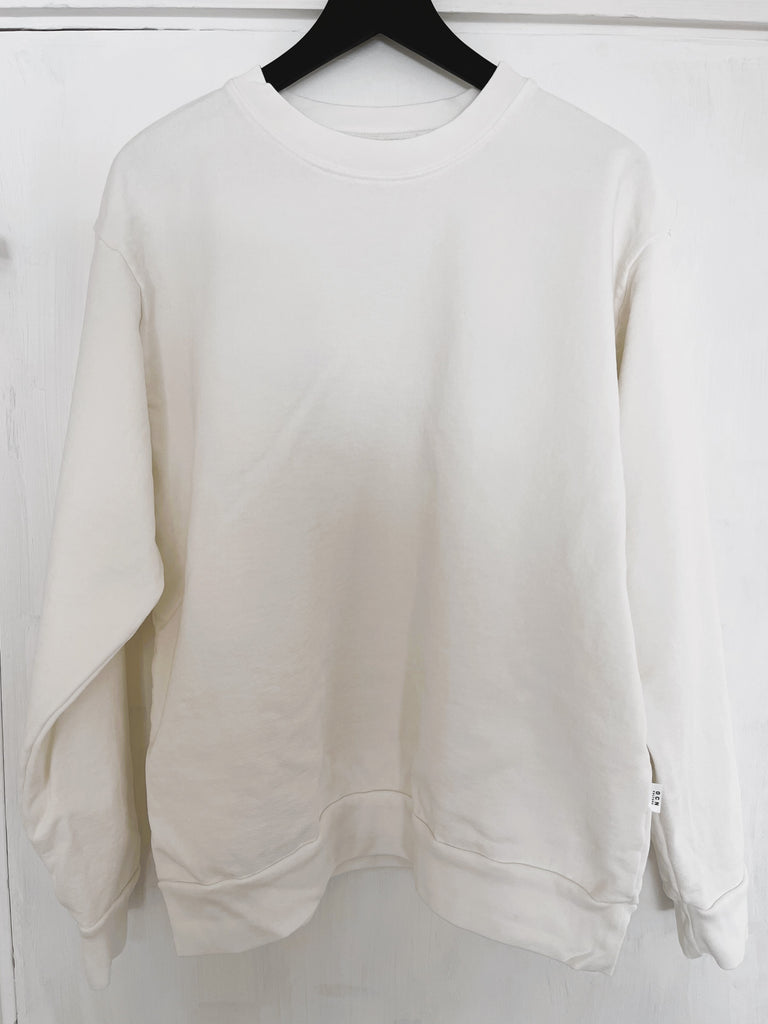 Organic Crewneck Sweatshirt - White (WEST MARIN SURF CLUB)by | OCN Culture