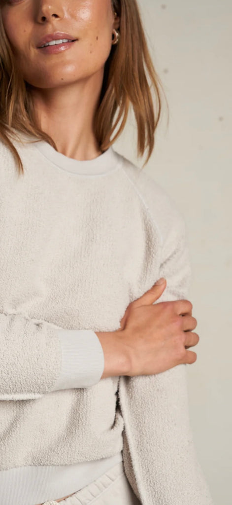 Ziggy Crewneck Sweatshirt - Silver - Perfect White Tee