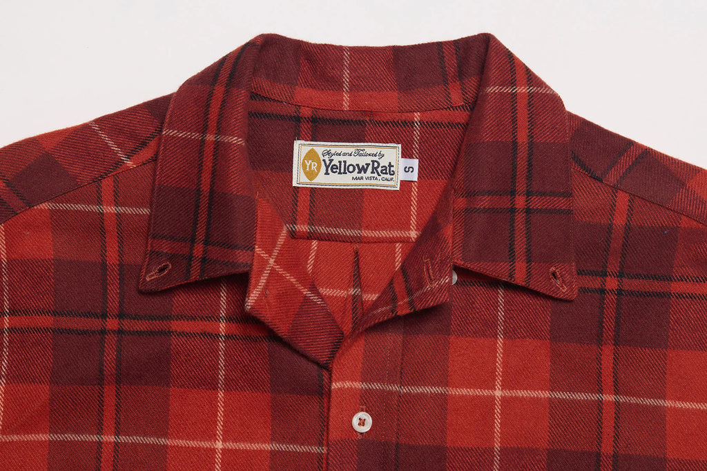 Flannel Shirt - Brick Red - YELLOW RAT PRODUCTIONS
