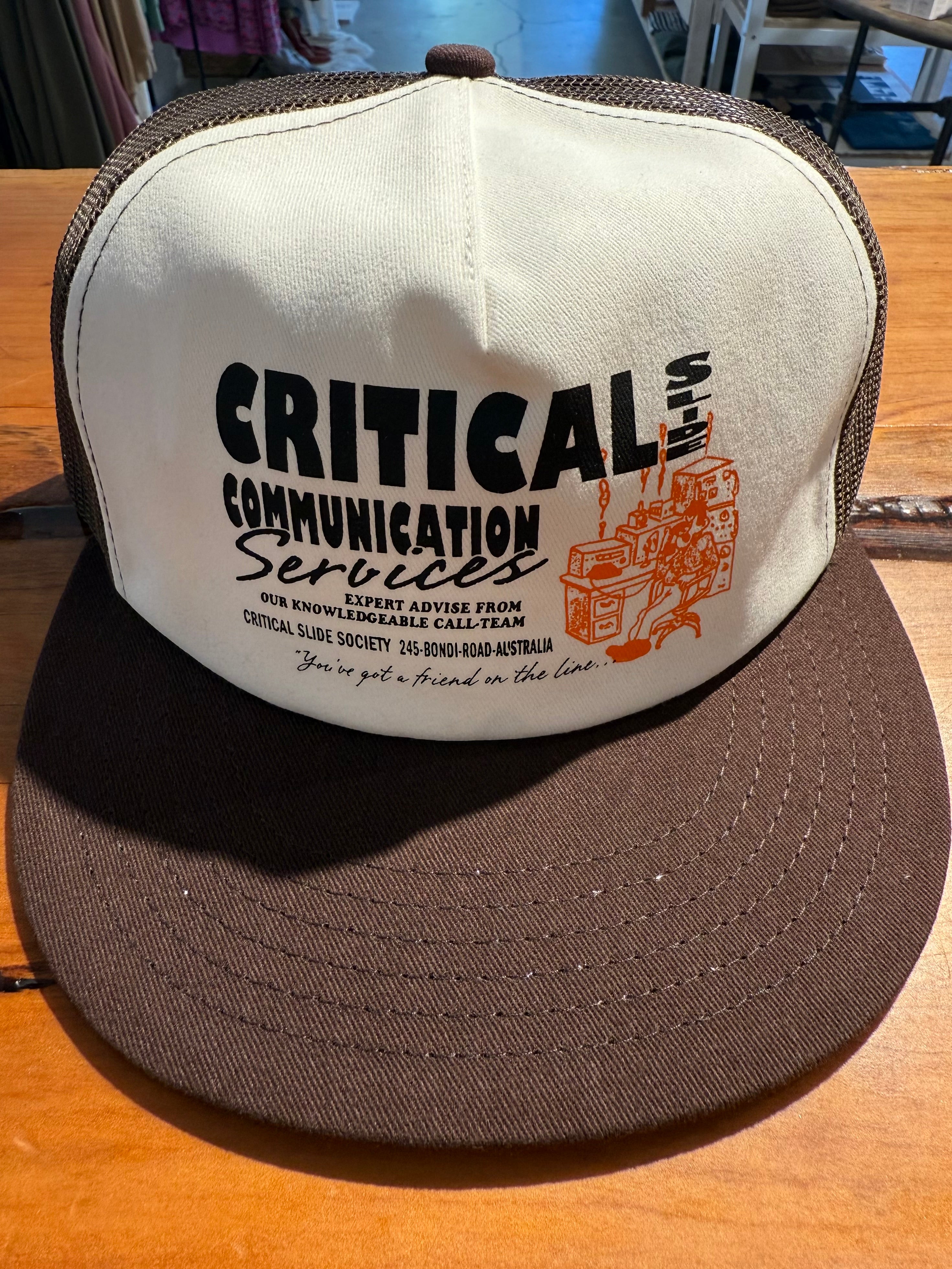 Communication Trucker Cap Brown Critical Slide OCN Culture