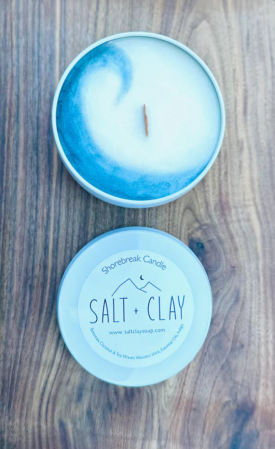 Shorebreak “Wave” Candle - Salt + Clay