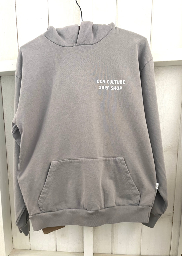 Organic Hoodie Sweatshirt (UNISEX) - Storm Gray / OCN CULTURE “Style & Aloha”