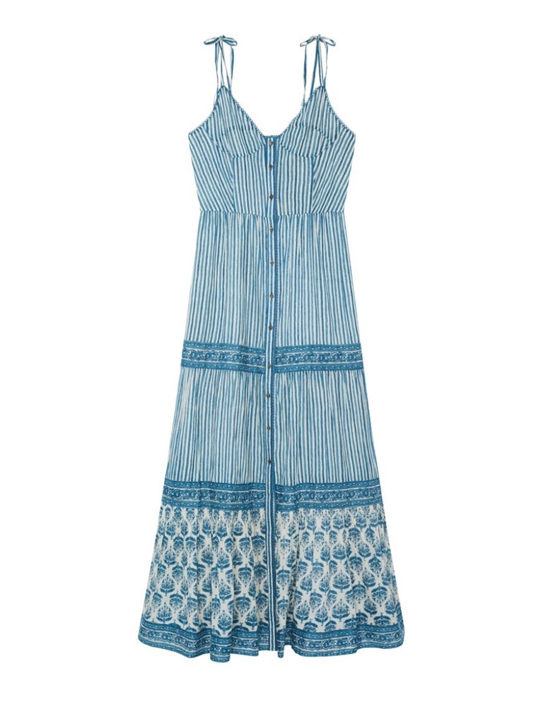 felicite boyfriend maxi dress Boyfriend Maxi Dress Gauze - Navy / Felicite Apparel