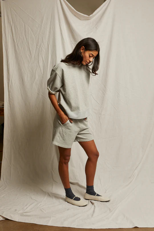 rebecca cotton short sleeve sweatshirt - Perfect White Tee