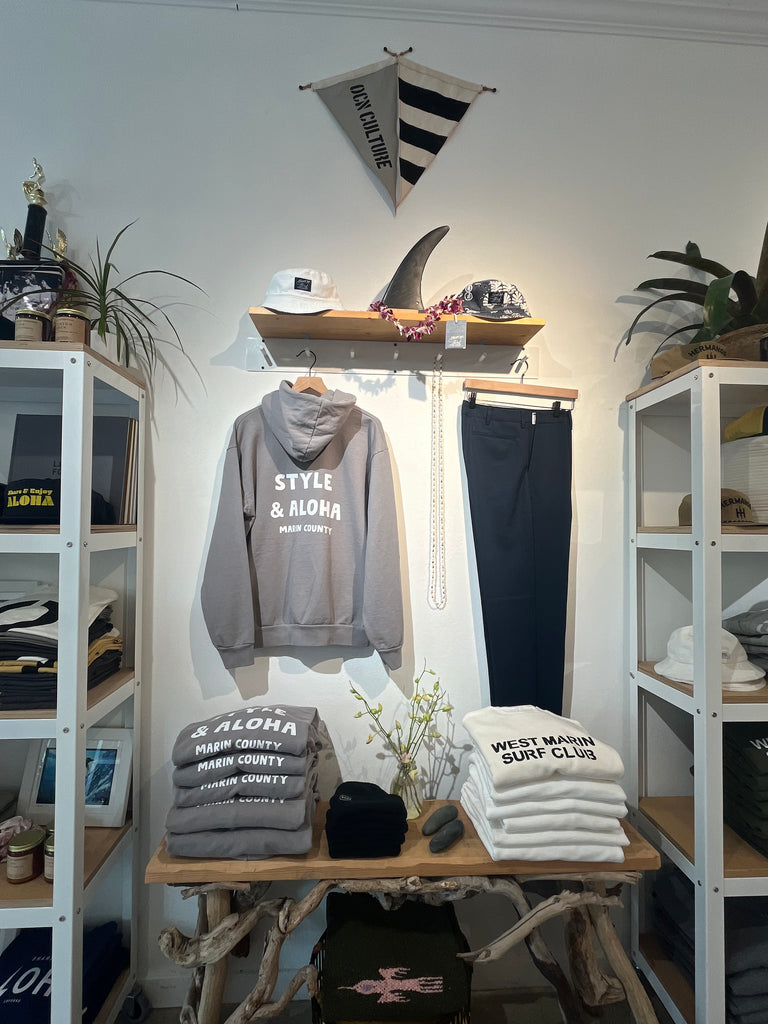 Organic Hoodie Sweatshirt (UNISEX) - Storm Gray / OCN CULTURE “Style & Aloha”