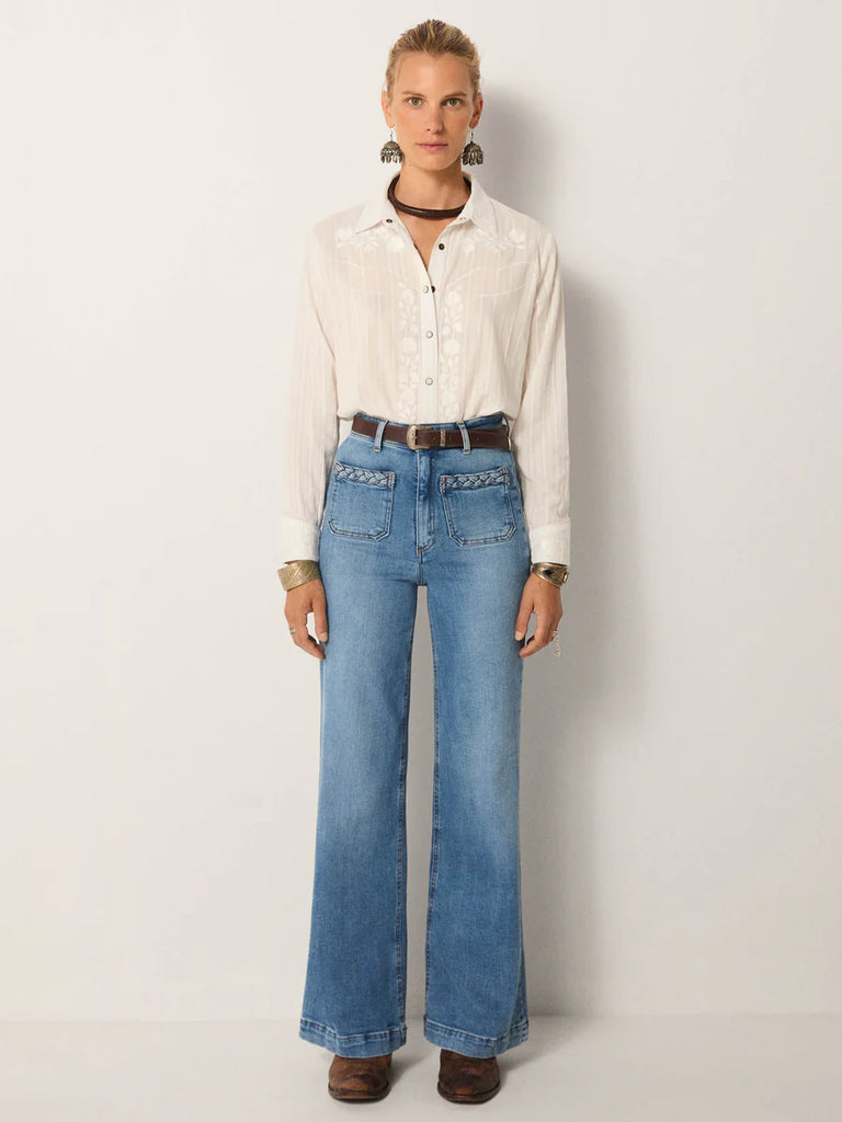 Giuletta Pant - Light Blue Denim - Maison Hotel