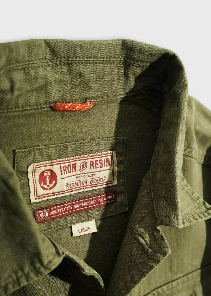 Herringbone Military Jacket - Iron & Resin