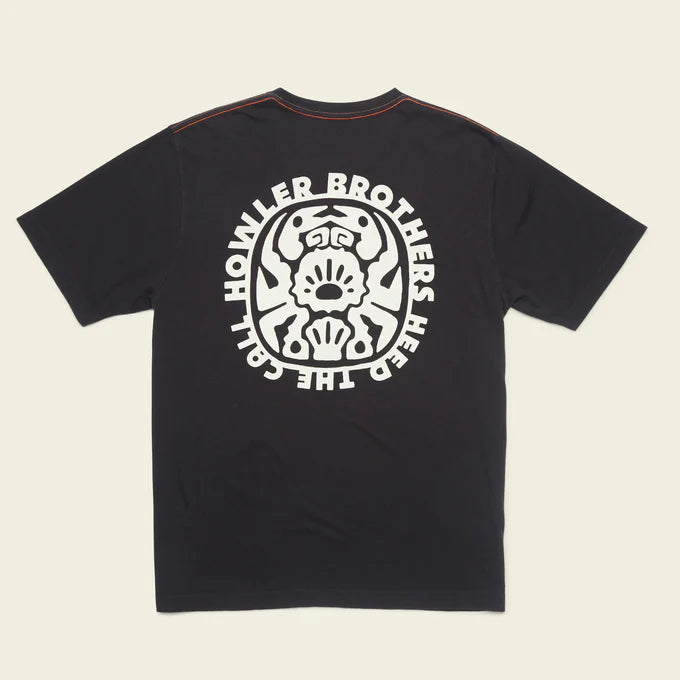 Crab Idol Cotton T-Shirt - Black / Howler Bros