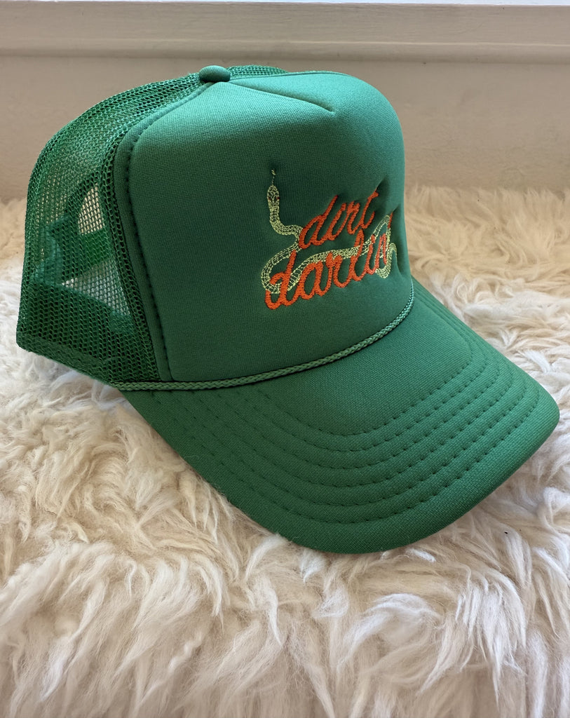 The Dirt Darlin' Snake Trucker Hat / Kelly Green