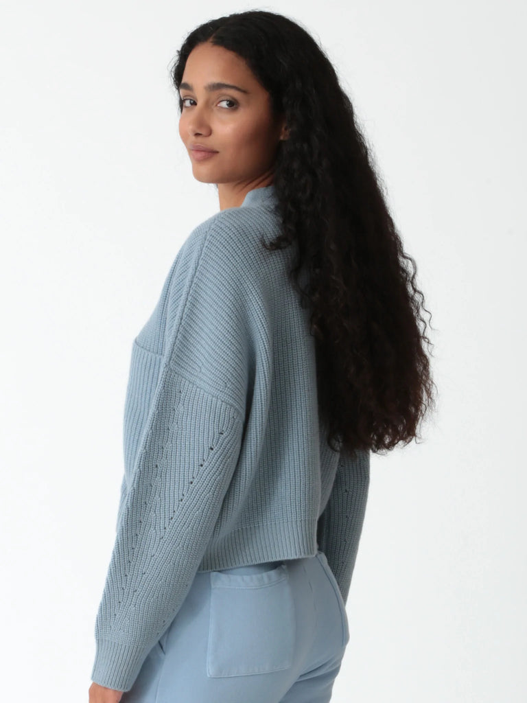 Cora Cardigan Sweater - Ice Blue - by Electric Rose