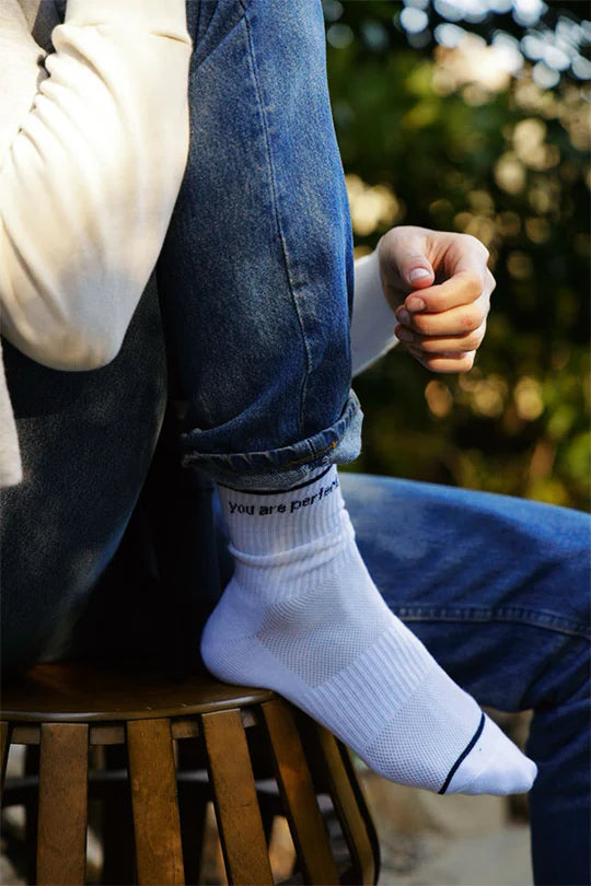 You are Perfect Socks - White - Perfect White Tee