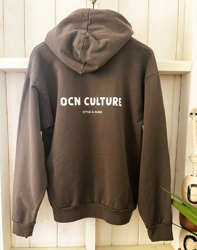 Organic Hoodie Sweatshirt (UNISEX) - Driftwood Brown / OCN CULTURE
