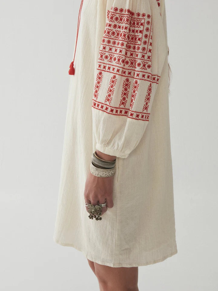 Guadalupe Tunic Dress - Oaxaca Rojo - by Maison Hotel | OCN