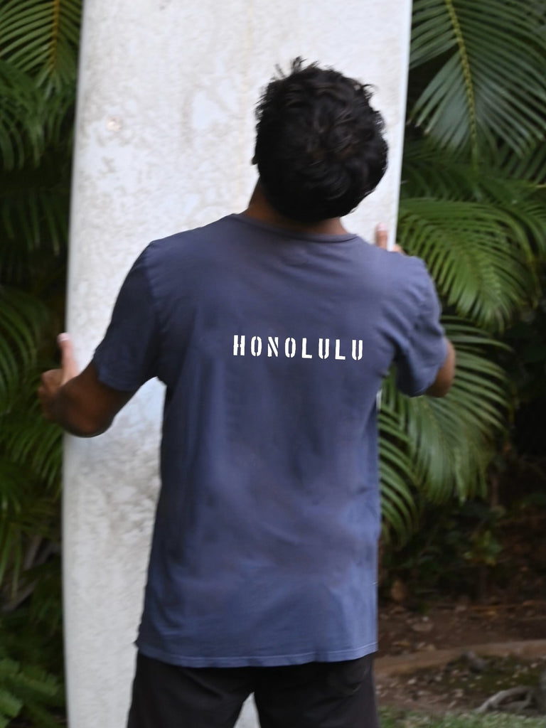 JTR "Honolulu" Organic Raw Pocket T-Shirt  - Dark Navy Blue / OCN Culture