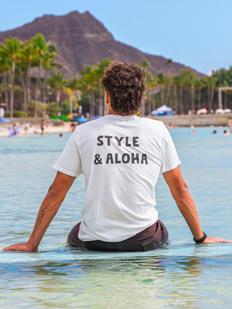 JTR "Style + Aloha" Organic T-Shirt  - White / OCN Culture