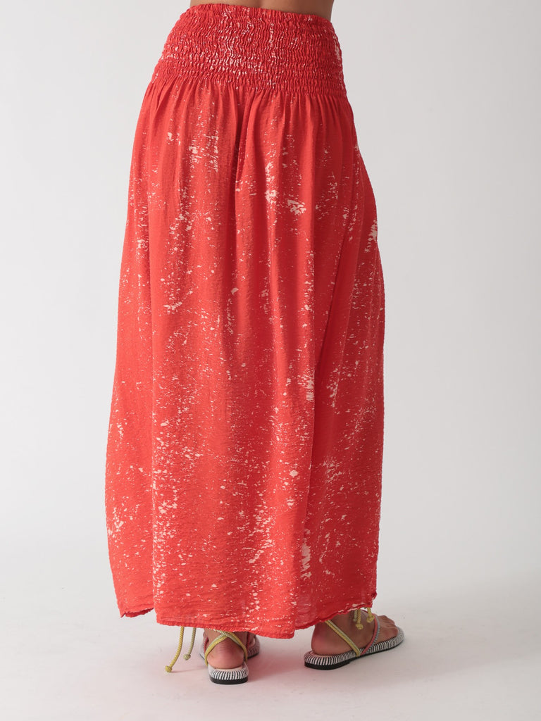Lily Skirt - Red Spray - Electric Rose