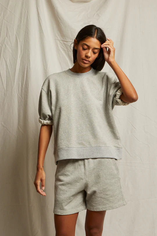 rebecca cotton short sleeve sweatshirt - Perfect White Tee