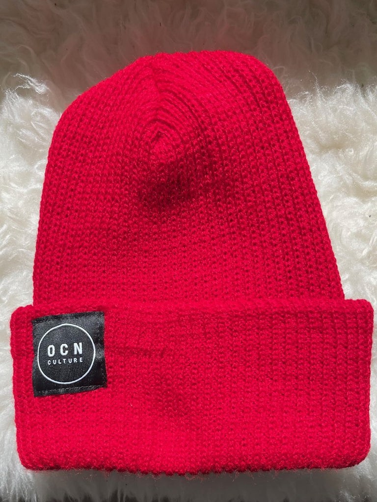 OCN Rolled Cuff Beanie - Ahi (Red)