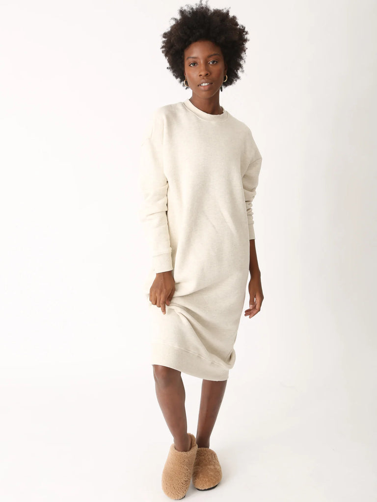 Sawyer Dress - Oatmeal Heather - by Electric & Rose