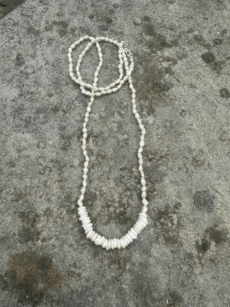 Seed Pearl and Puka Necklace SPN by Tide & Tied CD