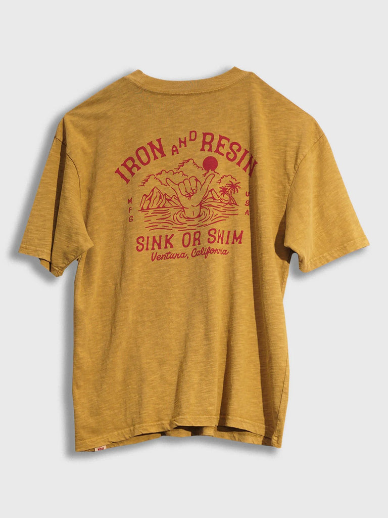 Sink or swim pocket tee - Goldenrod - Iron & Resin