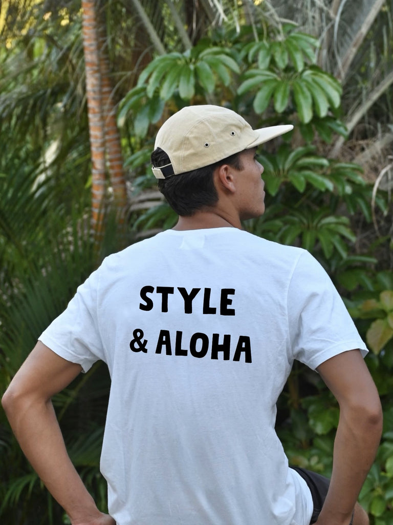 JTR "Style + Aloha" Organic T-Shirt  - White / OCN Culture