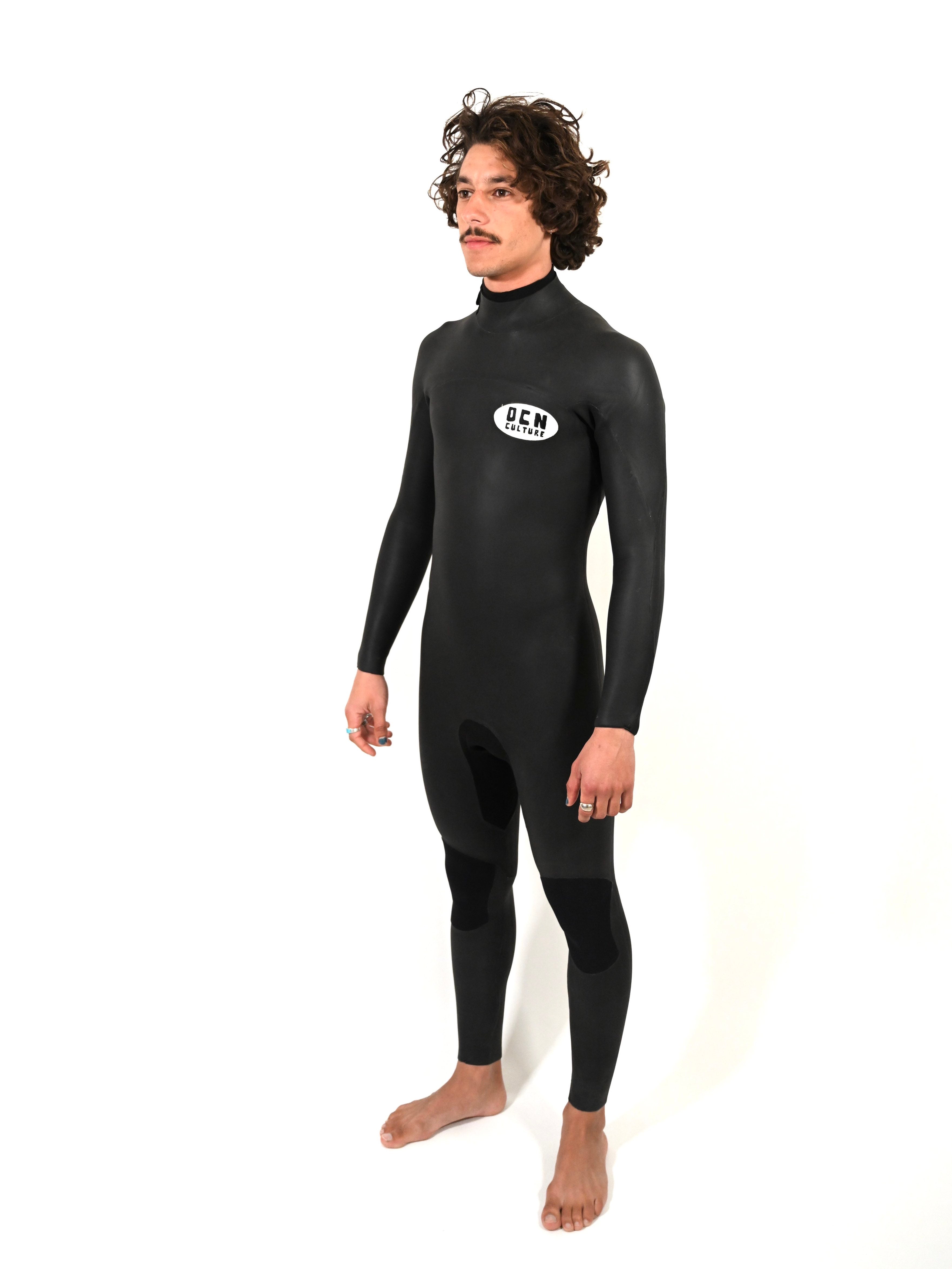 Mens The Mod Wetsuit - Smooth Skin 3MM Black | OCN Culture