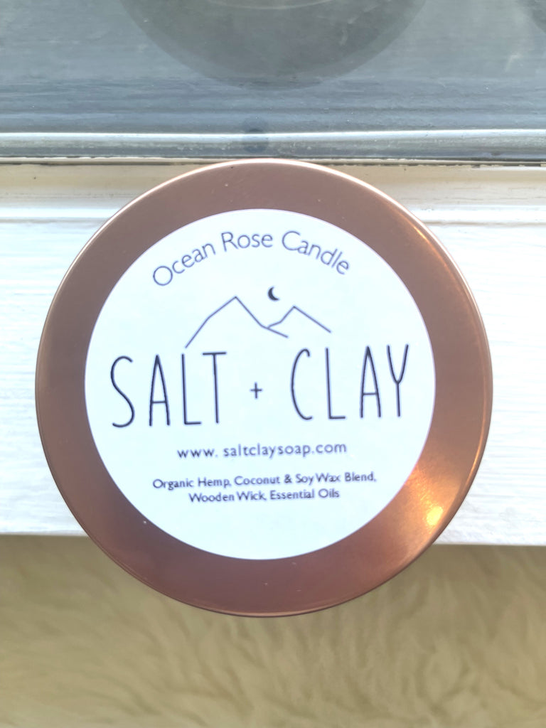 Ocean Rose Candle - Salt + Clay