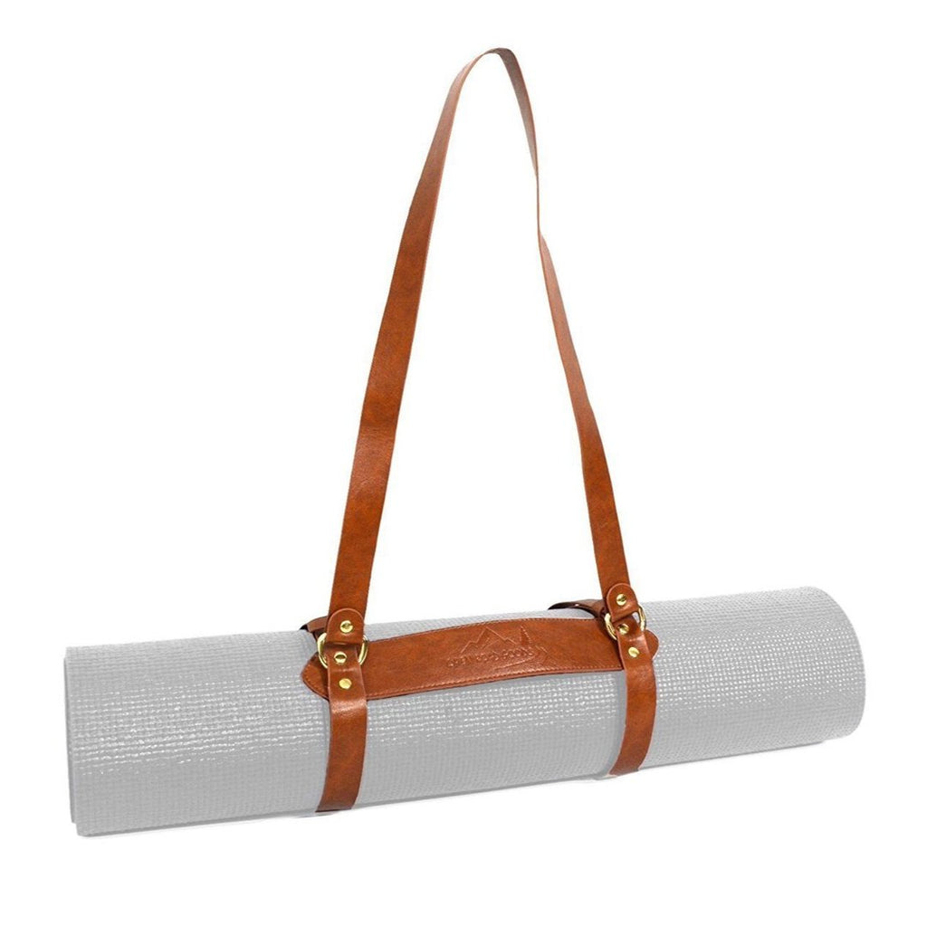 Vegan Leather Yoga Mat & Blanket Strap Carrier
